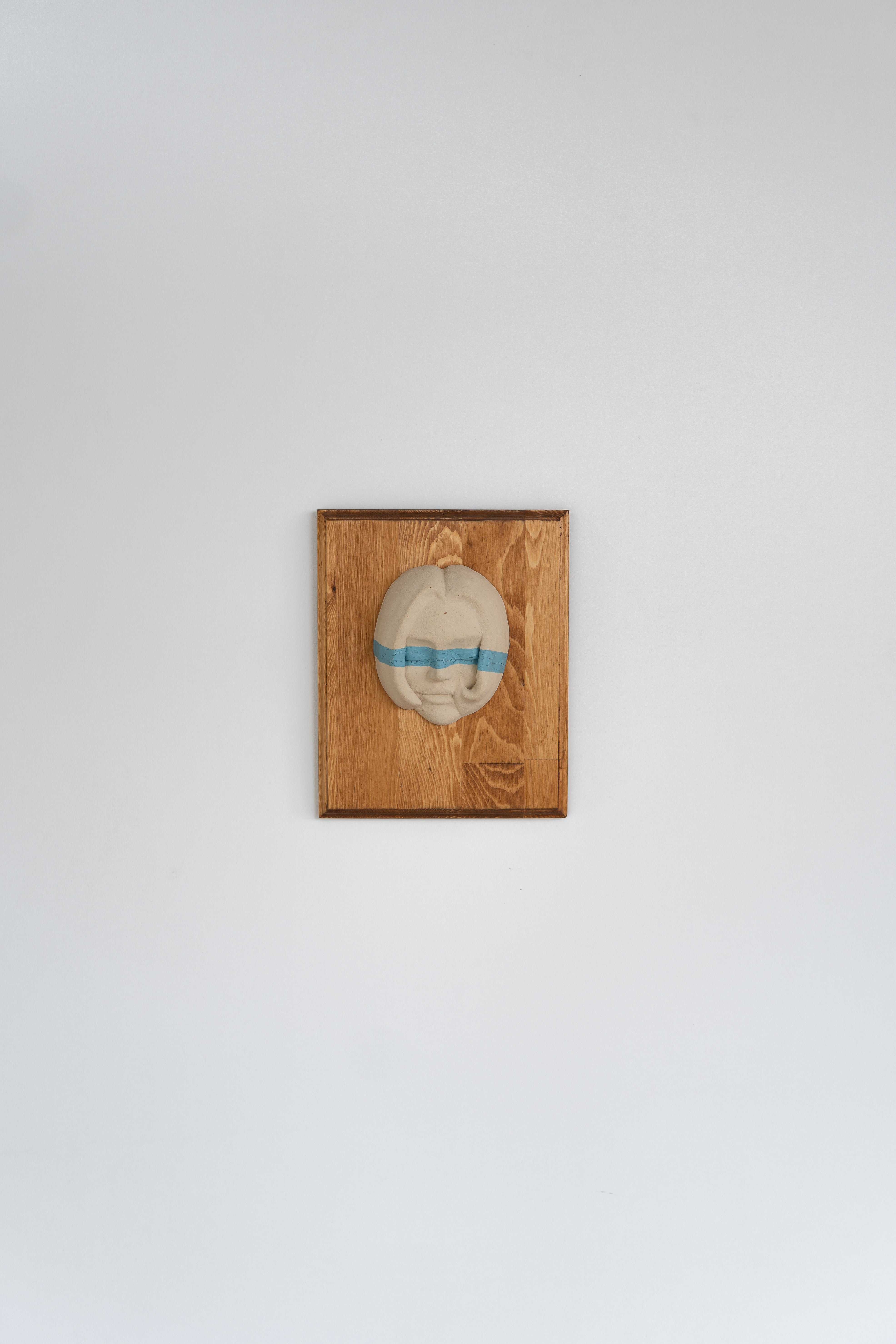 El Yapımı Seramik Duvar Heykeli Ahşap Çerçeve