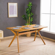 Aira Dikdörtgen Yemek Masası-Yemek Masası-Furnirem-Medium-Ceviz-NowShopFun