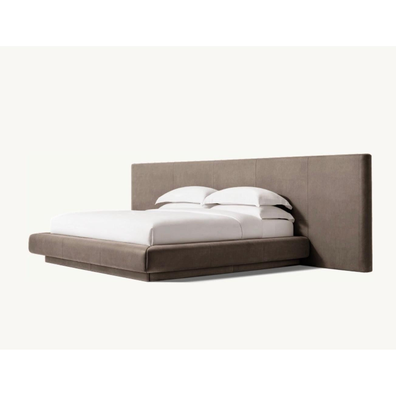 Eldor Deri Karyola-Sofalab-Gri-Kraliçe-NowShopFun