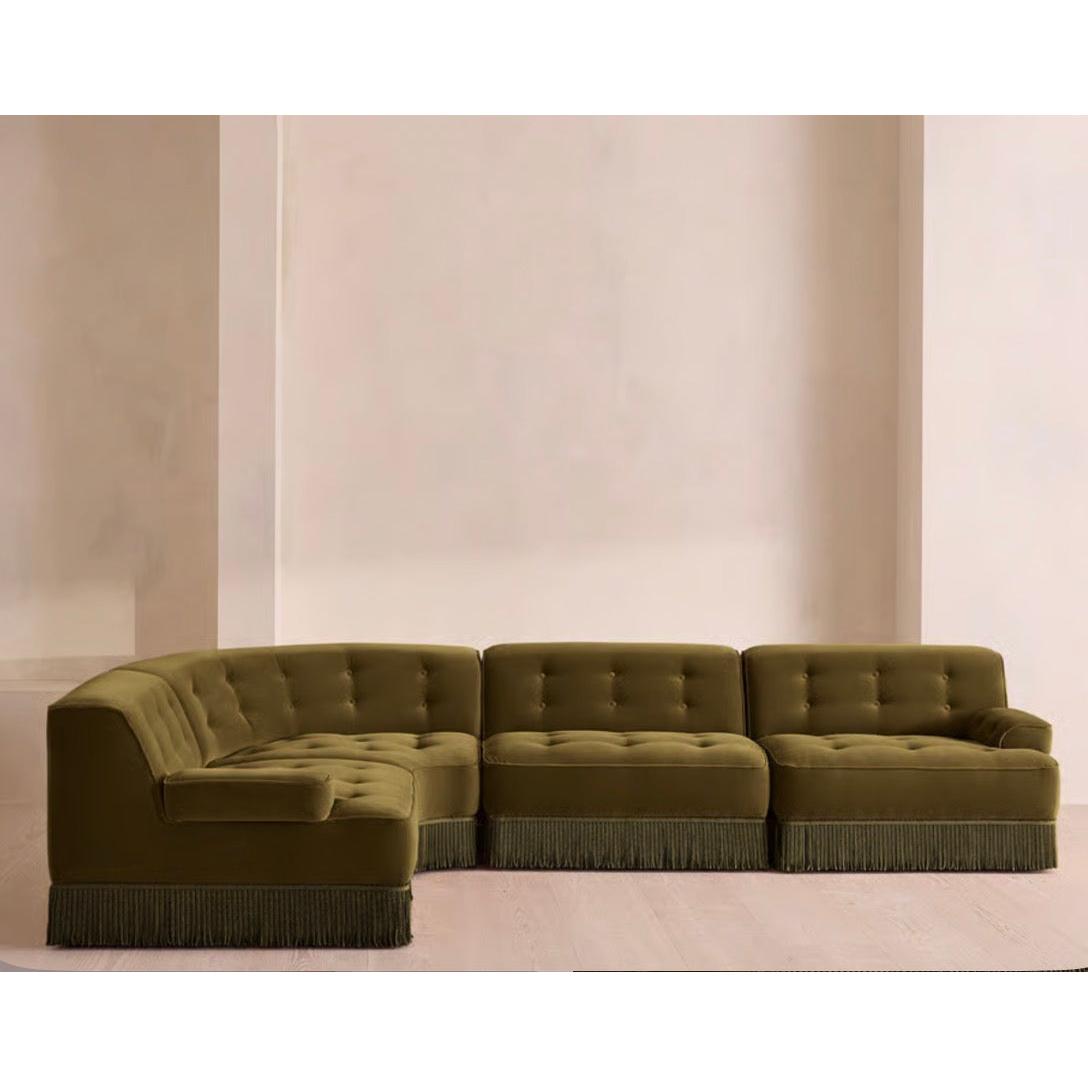 Elena Püsküllü Kadife Koltuk