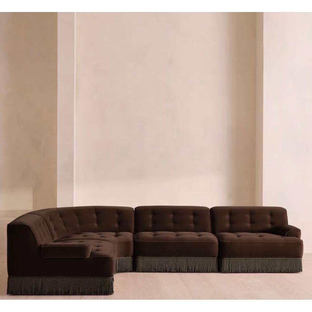 Elena Püsküllü Kadife Koltuk