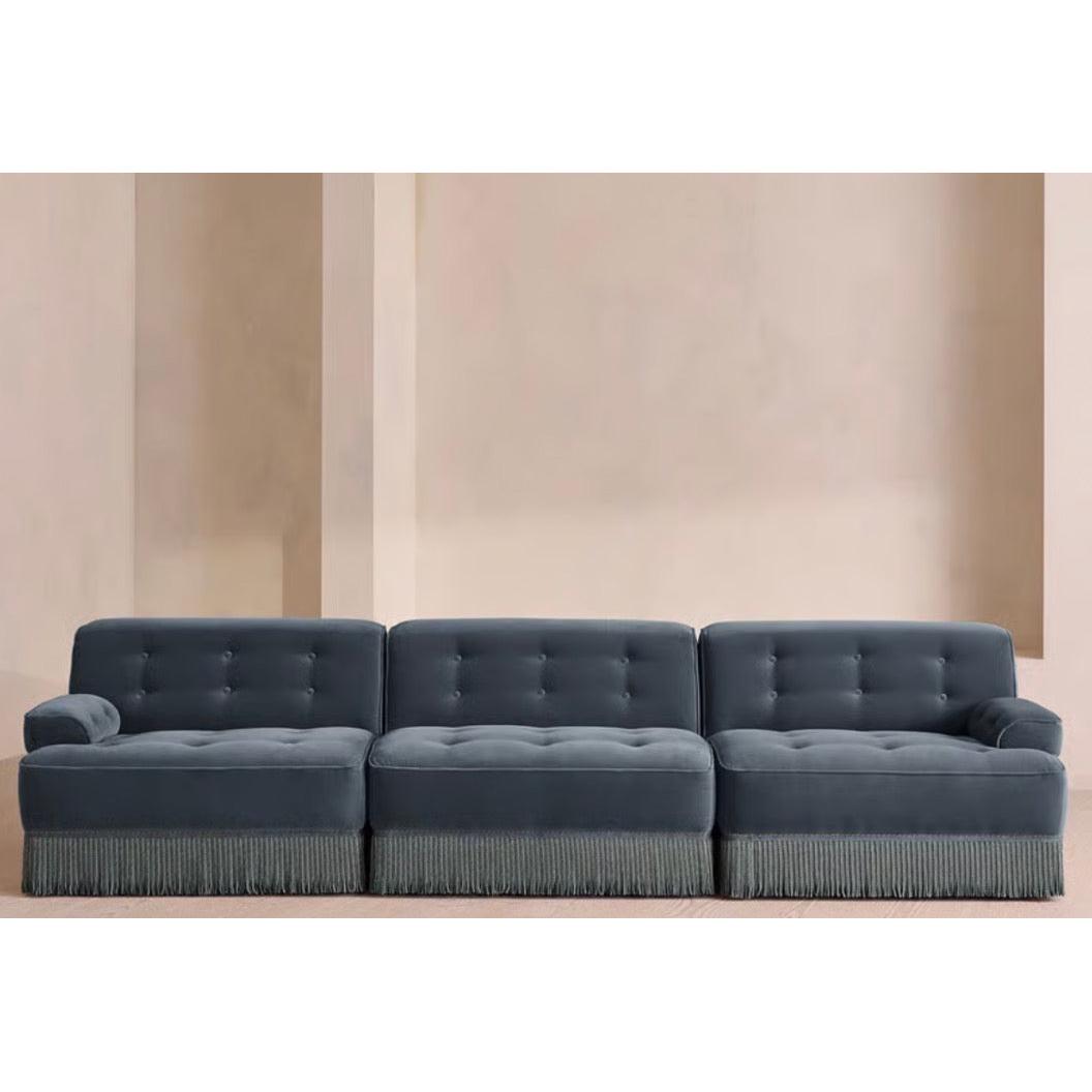 Elena Püsküllü Modüler Kadife Koltuk