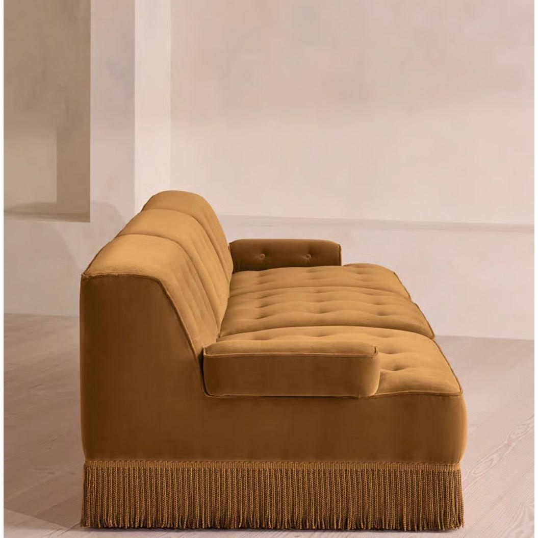 Elena Püsküllü Modüler Kadife Koltuk
