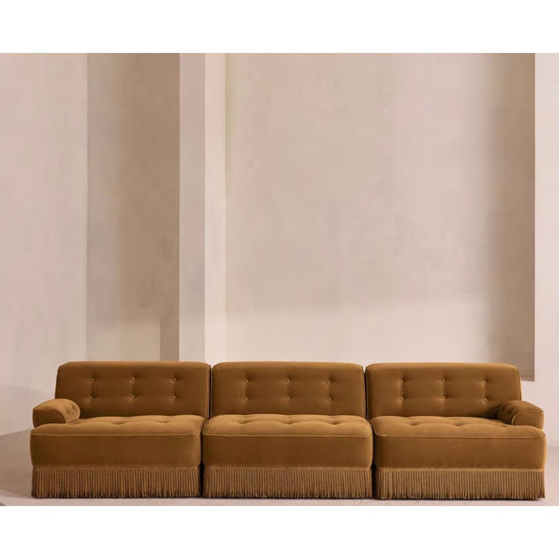 Elena Püsküllü Modüler Kadife Koltuk