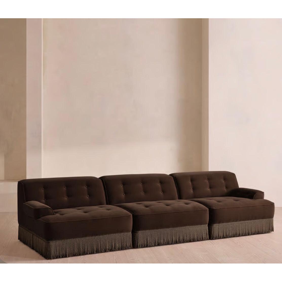 Elena Püsküllü Modüler Kadife Koltuk