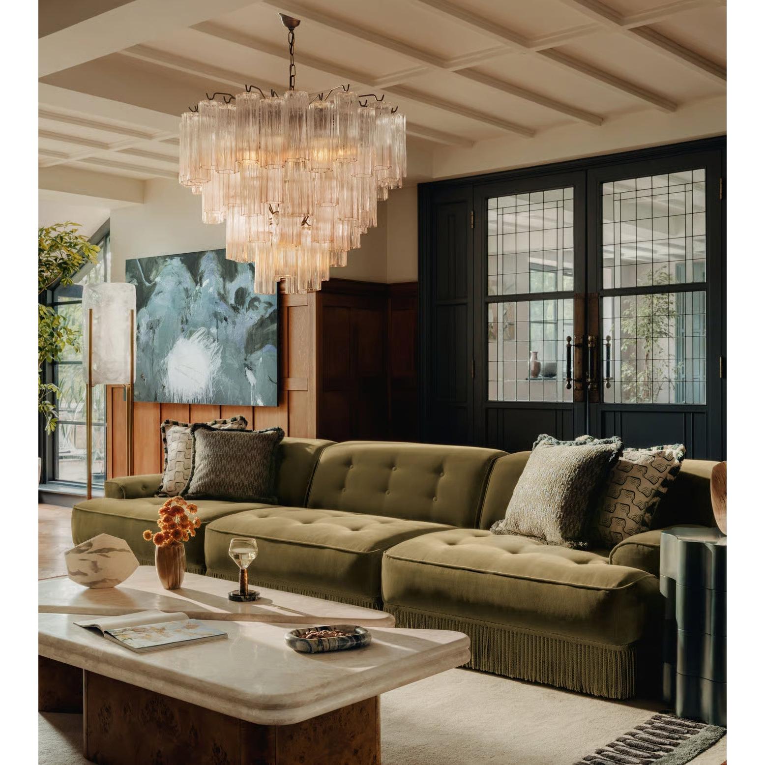 Elena Püsküllü Modüler Kadife Koltuk