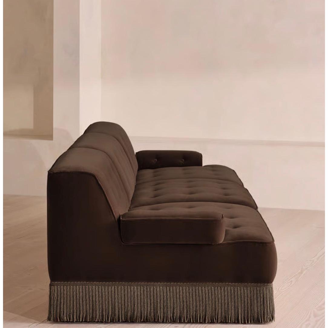 Elena Püsküllü Modüler Kadife Koltuk