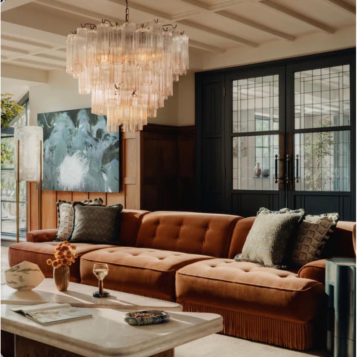 Elena Püsküllü Modüler Kadife Koltuk