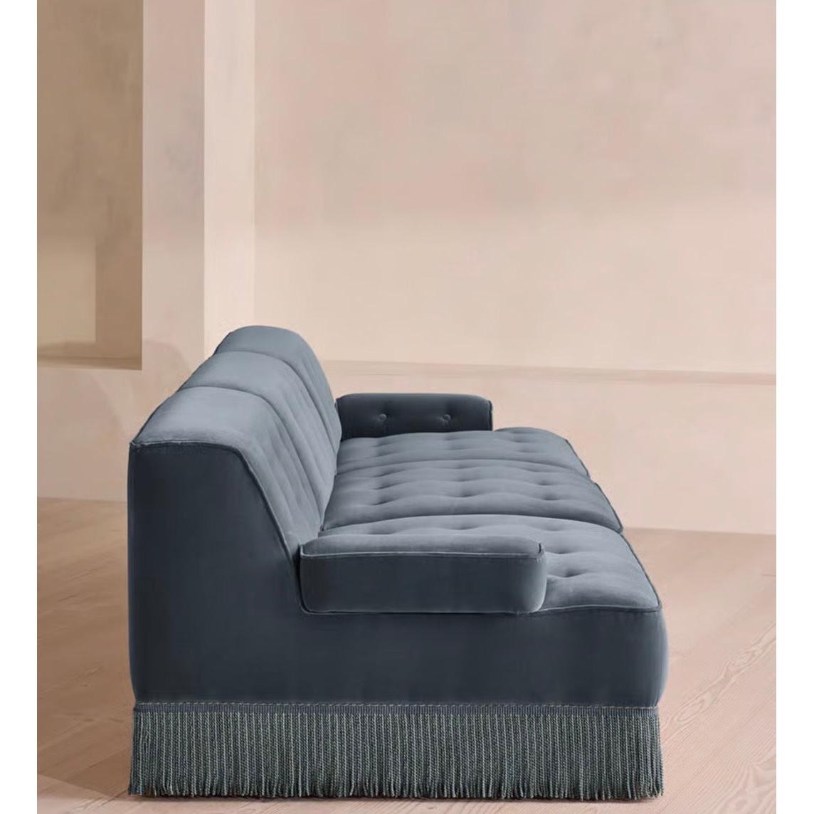 Elena Püsküllü Modüler Kadife Koltuk