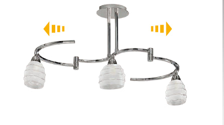 Elena Sarkit 3l Chrome Ø40*88x33 Cm E14 3x20w