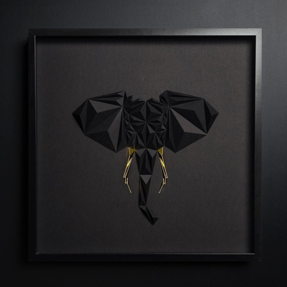 Elephant - Black/Gold Tablo