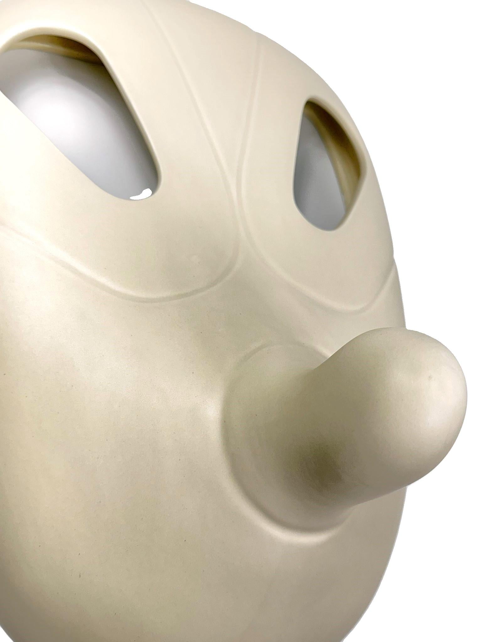 Elephant Mask Mat Ekru Dekoratif Obje