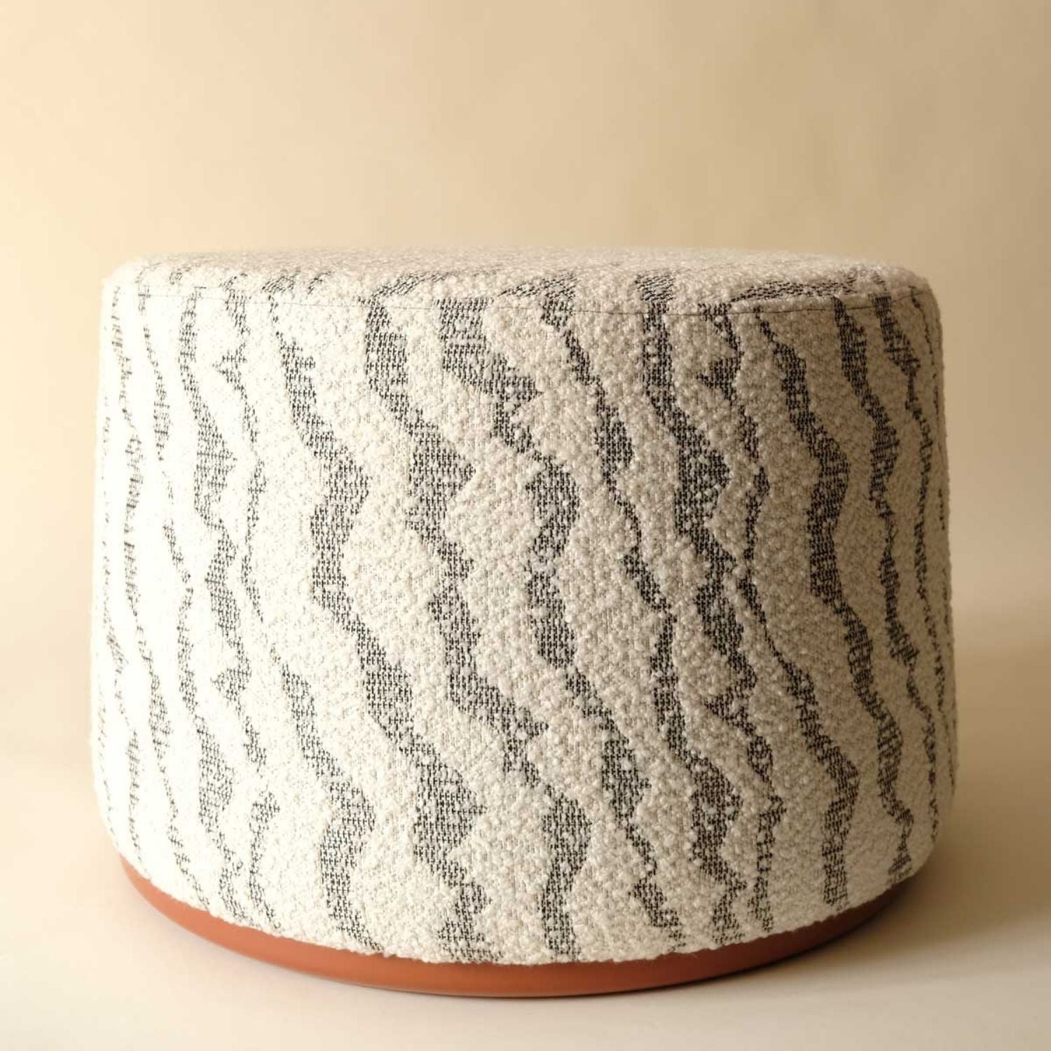 Elin Zigzag Yuvarlak Puf