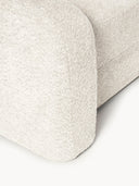Eliot 3 Kişilik Teddy Bouclé Yataklı Kanepe Kırık Beyaz 230 cm