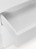 Elona 240 cm Büyük Konsol Mat Beyaz Modern Tasarım