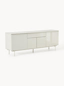 Elona Modern Konsol 200cm Parlak Bej MDF Minimalist Tasarım