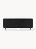 Elona Modern Minimalist Dressoir, Mat Siyah, 200 cm