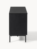 Elona Modern Minimalist Dressoir, Mat Siyah, 200 cm