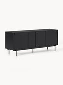Elona Modern Minimalist Dressoir, Mat Siyah, 200 cm