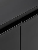 Elona Modern Minimalist Dressoir, Mat Siyah, 200 cm