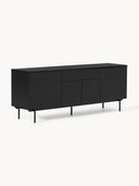 Elona Modern Minimalist Dressoir, Mat Siyah, 200 cm