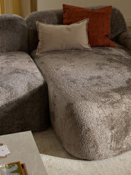 Elora Kanepe | Modern & Modüler Tasarım (3-4 Kişilik) Teddy Bukle, Döşemeli-Köşe Koltuk-Innature Home-Bordo-Sağ-NowShopFun