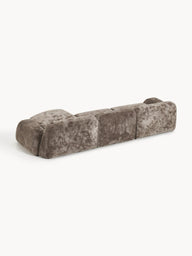 Elora Kanepe | Modern & Modüler Tasarım (3-4 Kişilik) Teddy Bukle, Döşemeli-Köşe Koltuk-Innature Home-Bordo-Sağ-NowShopFun