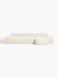 Elora Kanepe | Modern & Modüler Tasarım (3-4 Kişilik) Teddy Bukle, Döşemeli-Köşe Koltuk-Innature Home-Bordo-Sağ-NowShopFun