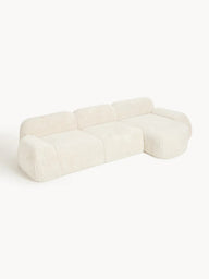 Elora Kanepe | Modern & Modüler Tasarım (3-4 Kişilik) Teddy Bukle, Döşemeli-Köşe Koltuk-Innature Home-Bordo-Sağ-NowShopFun