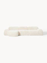 Elora Kanepe | Modern & Modüler Tasarım (3-4 Kişilik) Teddy Bukle, Döşemeli-Köşe Koltuk-Innature Home-Bordo-Sağ-NowShopFun