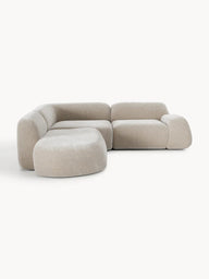 Elora Modüler Köşe Kanepe | Modern & Modüler Tasarım (3-4 Kişilik) Dokulu Kadifemsi, Döşeme-Köşe Koltuk-Innature Home-Açık Bej-Sağ-NowShopFun
