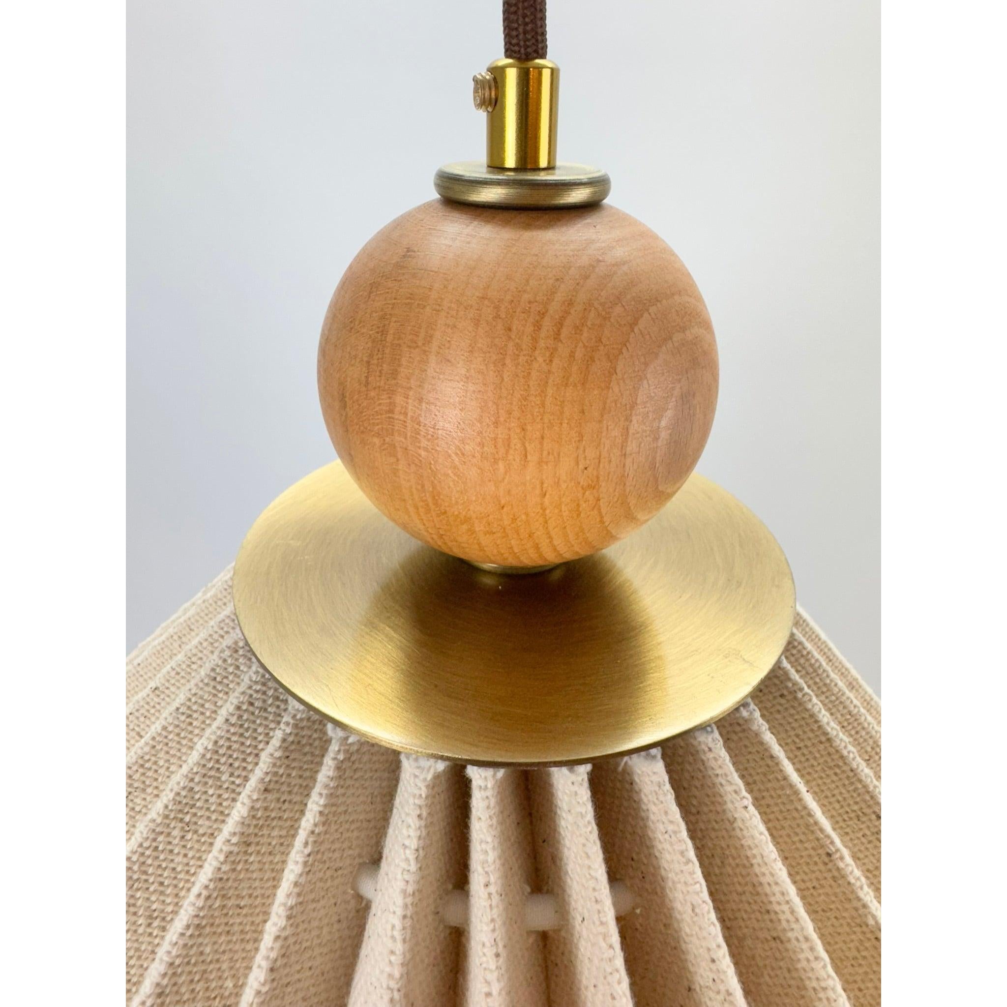 Emily Doğal Keten Pileli Avize