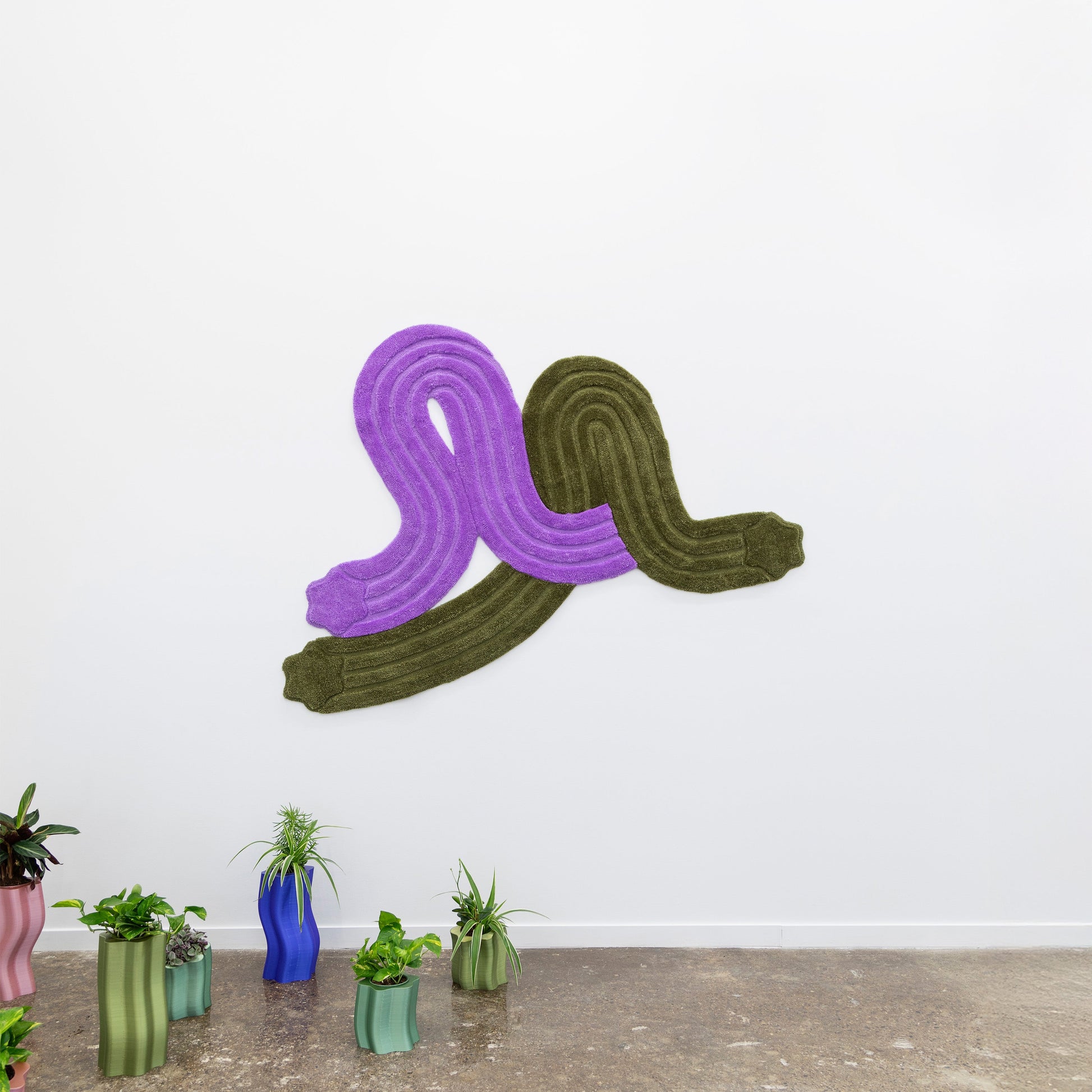 Entwine Rug Green + Purple