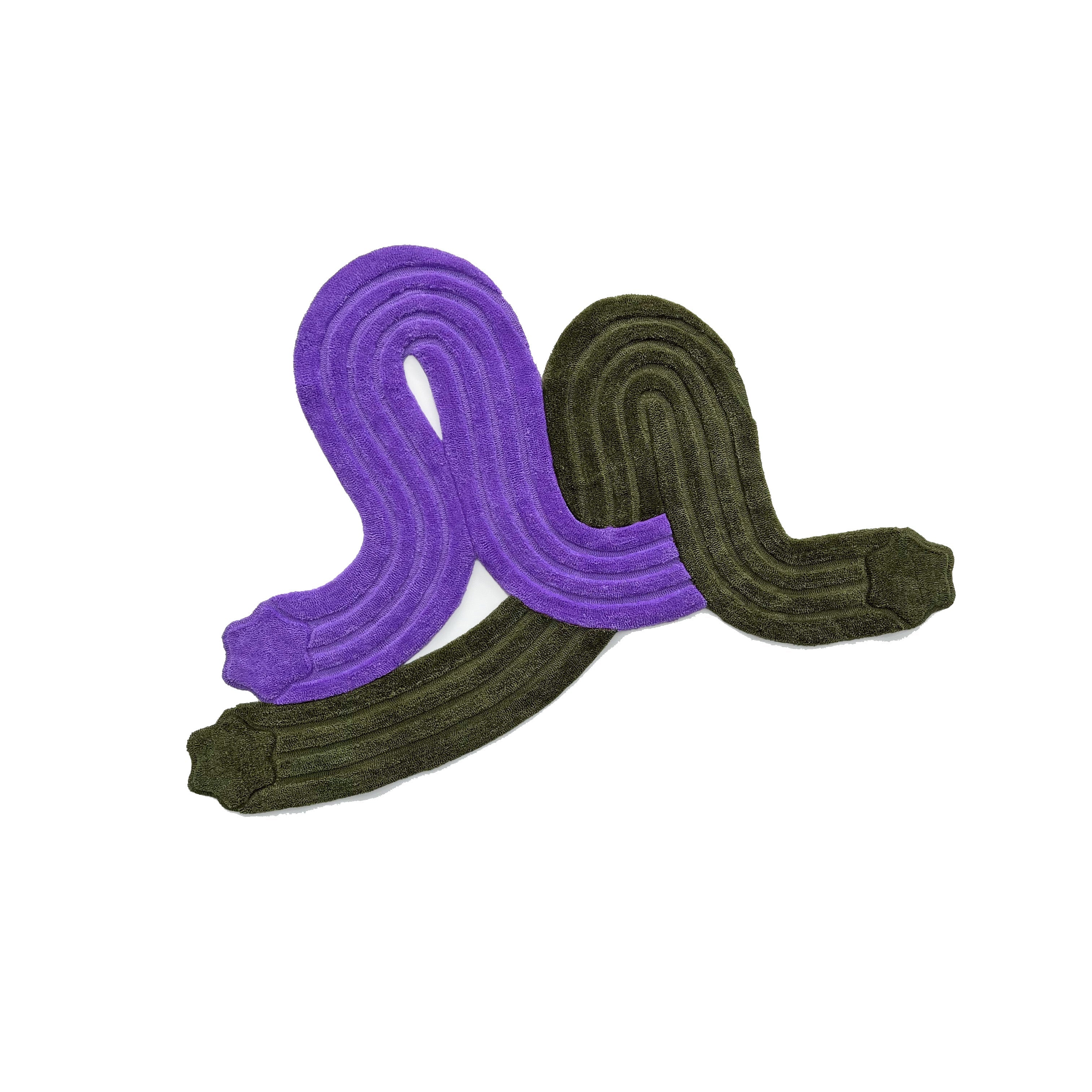 Entwine Rug Green + Purple