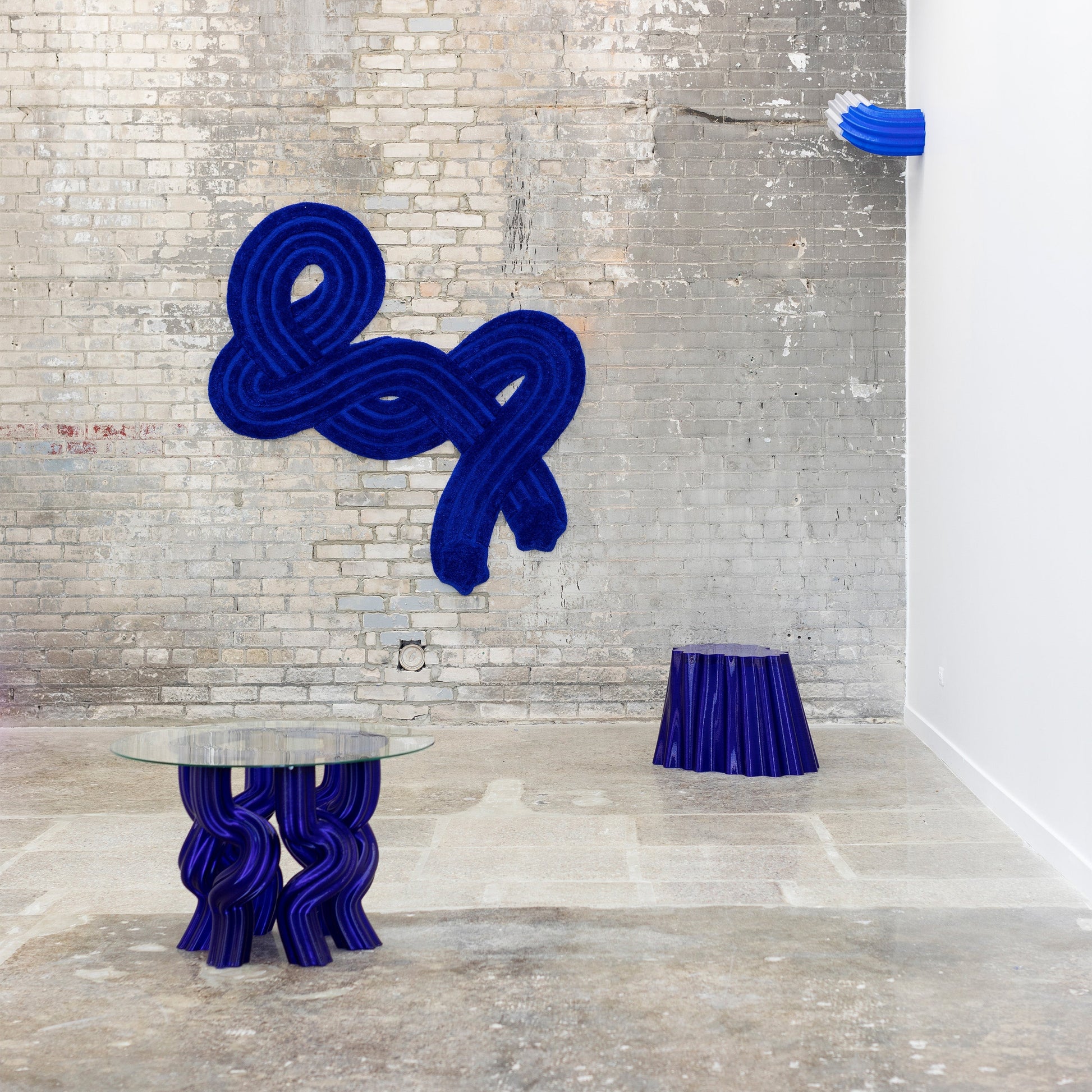 Entwine Rug Single Blue