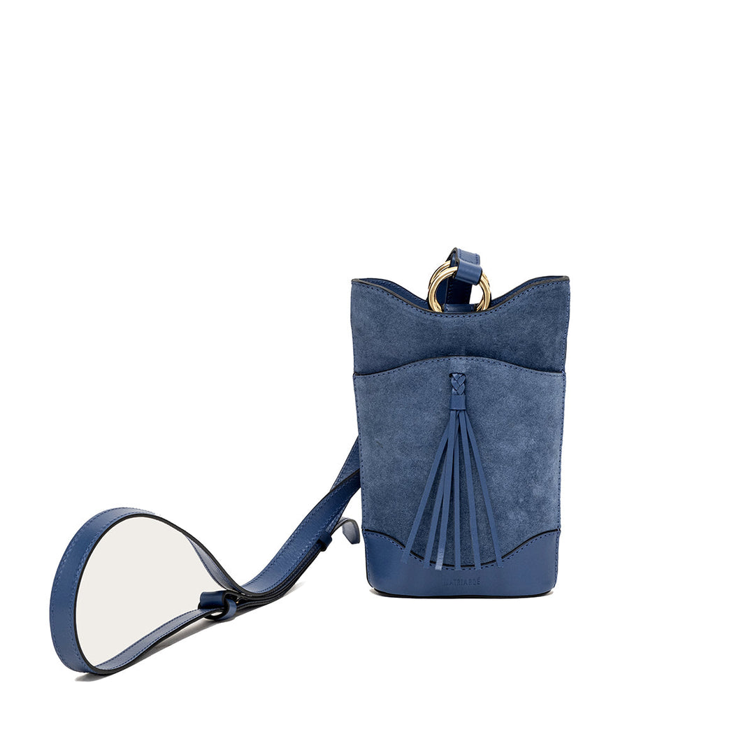 Eos Süet Crossbody Çanta-Omuz Çantası-Matriarqe-Denim Mavi-NowShopFun