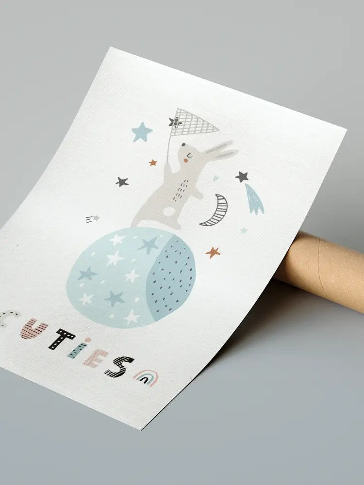 Erkek Tavşan Çerçeveli Poster