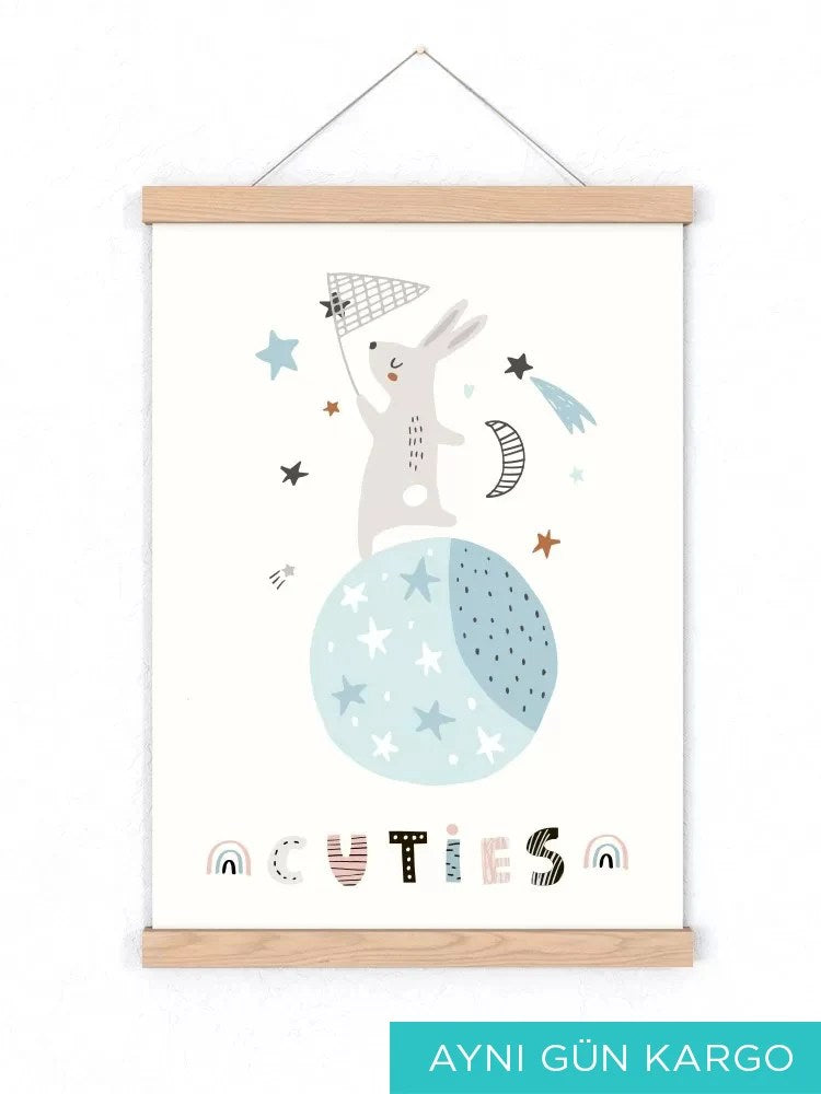 Erkek Tavşan Çerçeveli Poster
