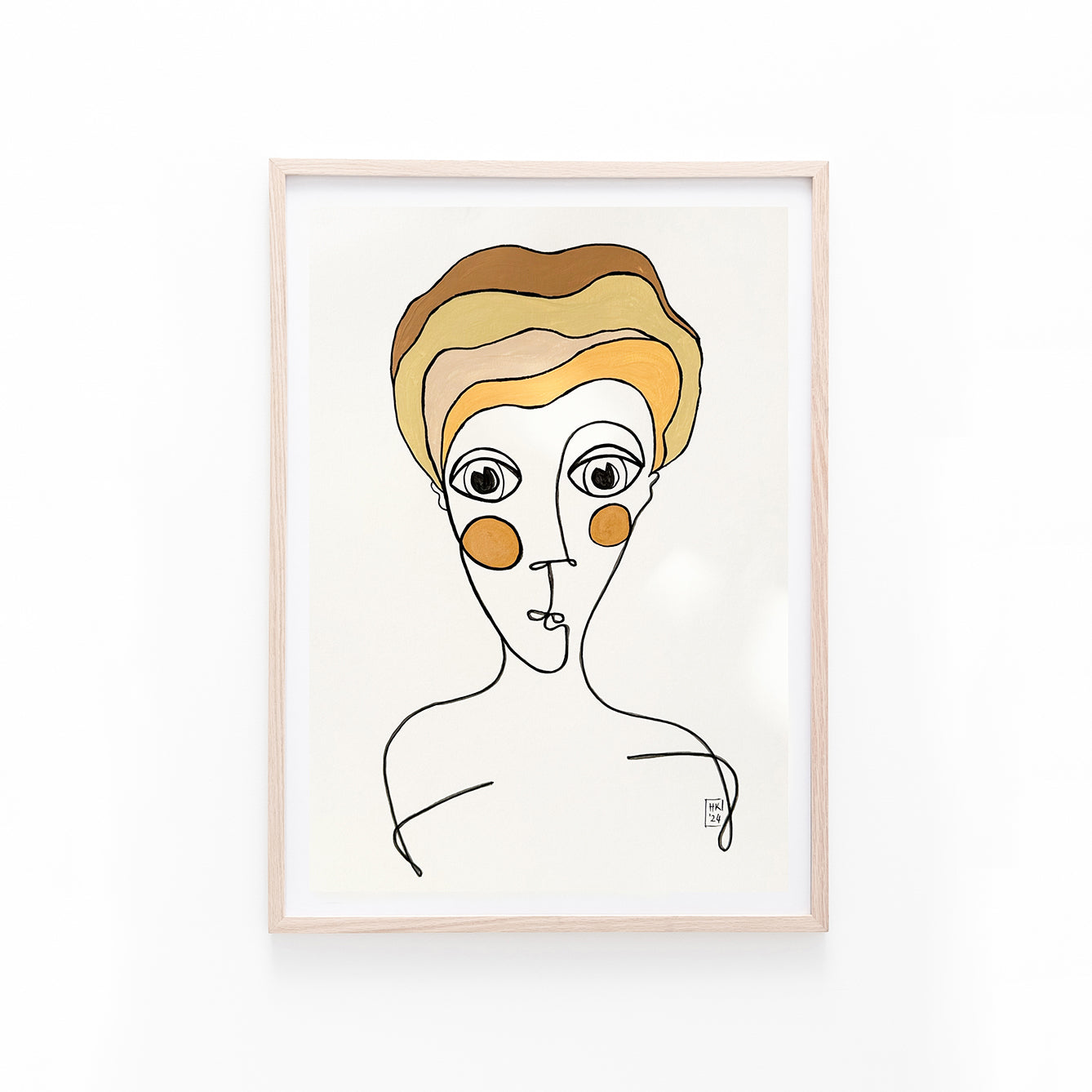 Painting Paper Linear Portrait Series – 07