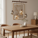 Eskitme Kaplama Metal Cam Modern Avize