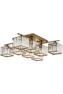 Avonni AV-1795-8E Eskitme Kaplama Modern Avize E27 Metal Kristal H: 22 cm, Ø: 80 cm-Avonni-NowShopFun