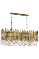 Avonni AV-1767-E100X35 Eskitme Kaplama Modern Avize E27 Metal Kristal H: 100 cm, WxD: 100x35 cm-Avonni-NowShopFun
