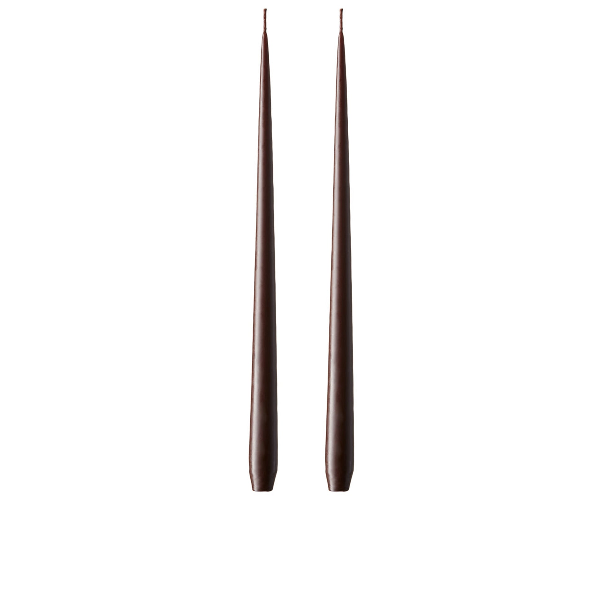 Espresso Kokusuz 2'Li Uzun Konik Mum 42 Cm