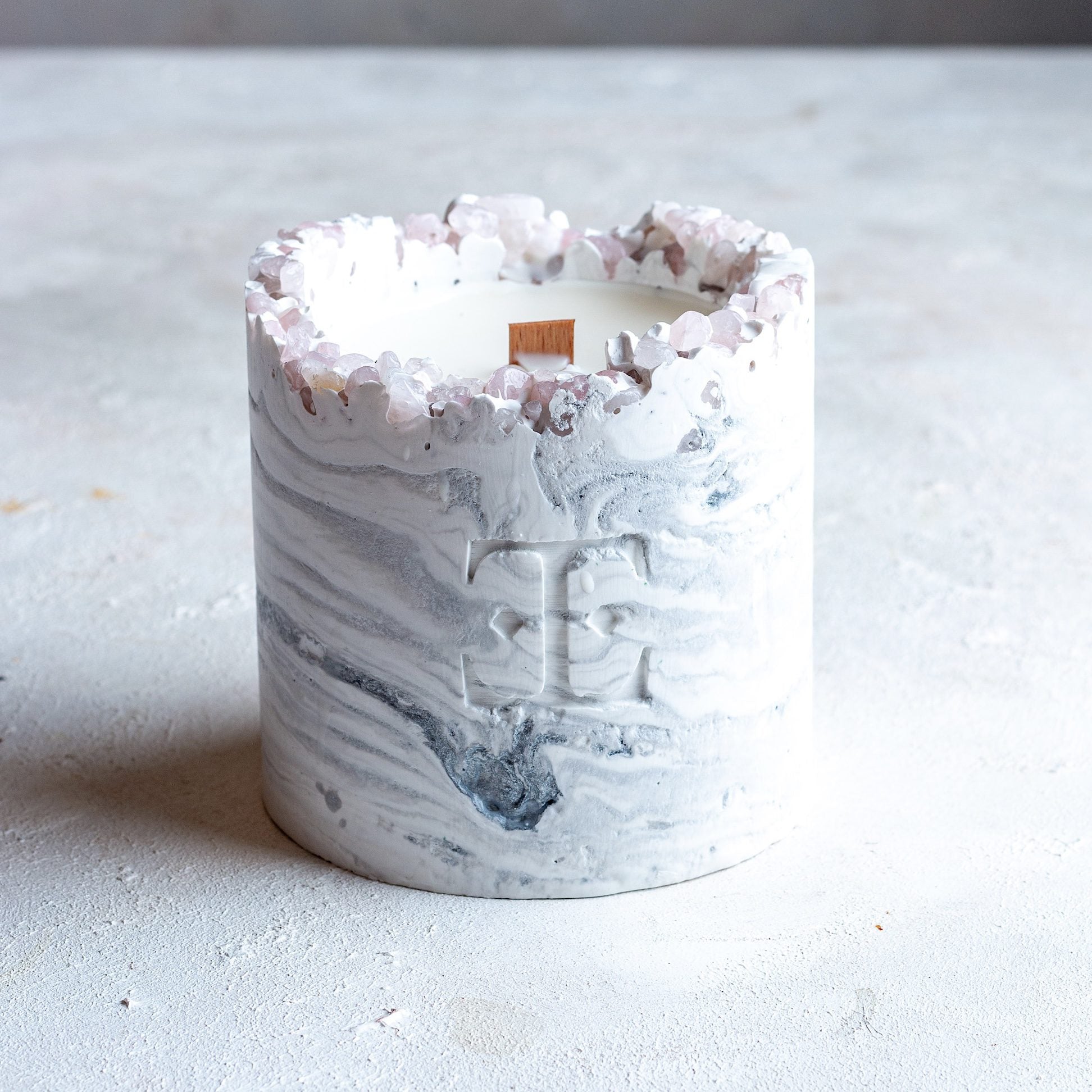 Silver Glow Taşlı - Mum Seti