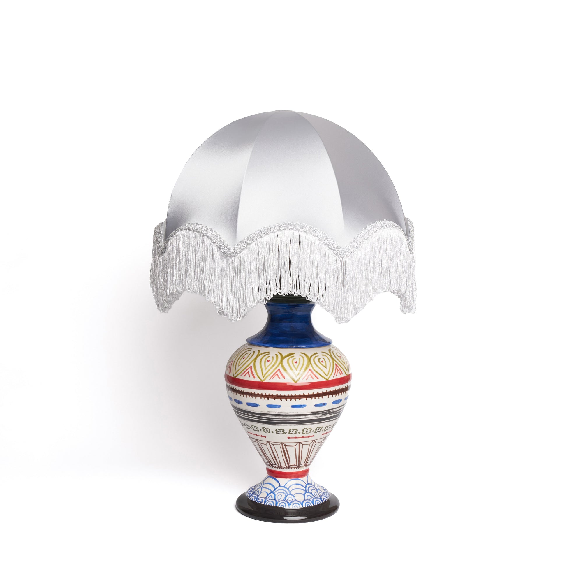 Etnik Desenli Seramik Abajur
