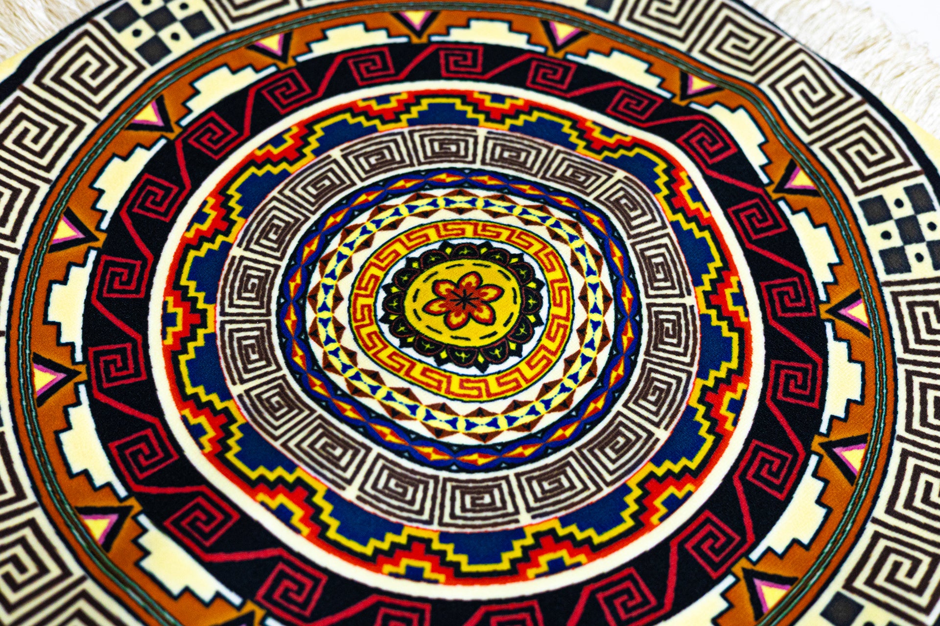 Etnik Mandala Püsküllü Kırlent