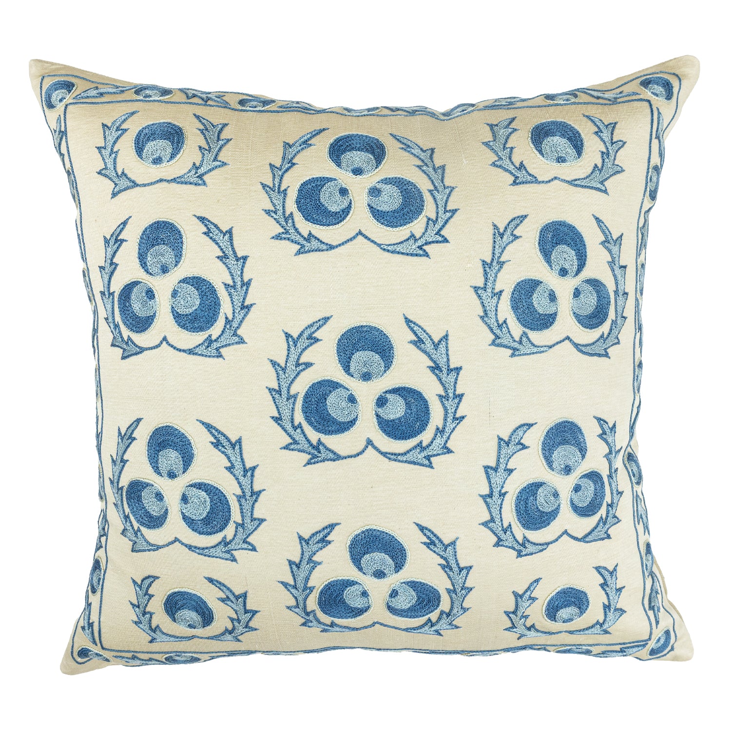 Etrenli İpek Suzani Kırlent 50x50 cm-Yastık & Kırlent-Soho Antiq-NowShopFun