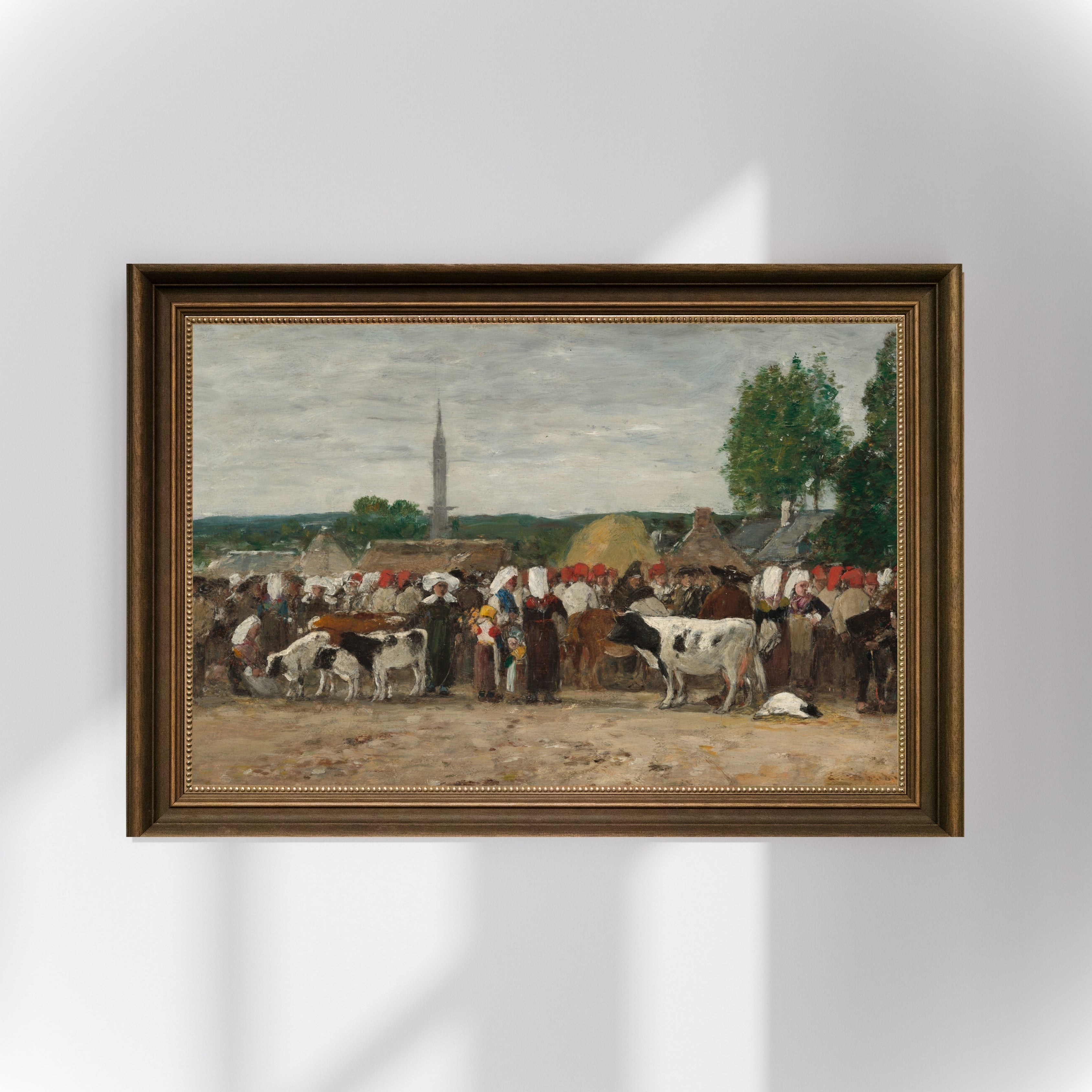 Eugène Boudin - Bretagne Panayırı Fine Art Baskı