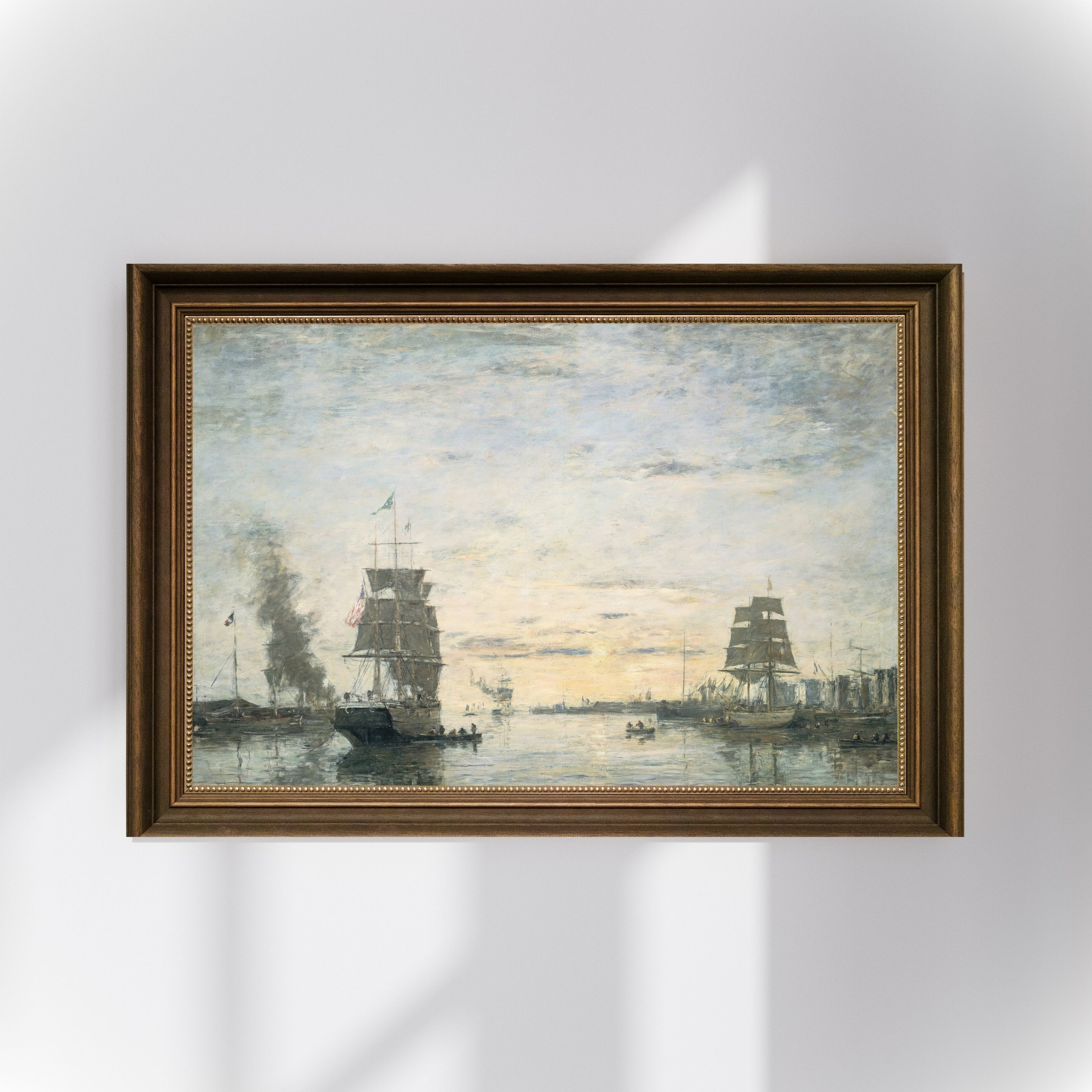 Eugène Boudin - Le Havre Limanı Girişi Fine Art Baskı