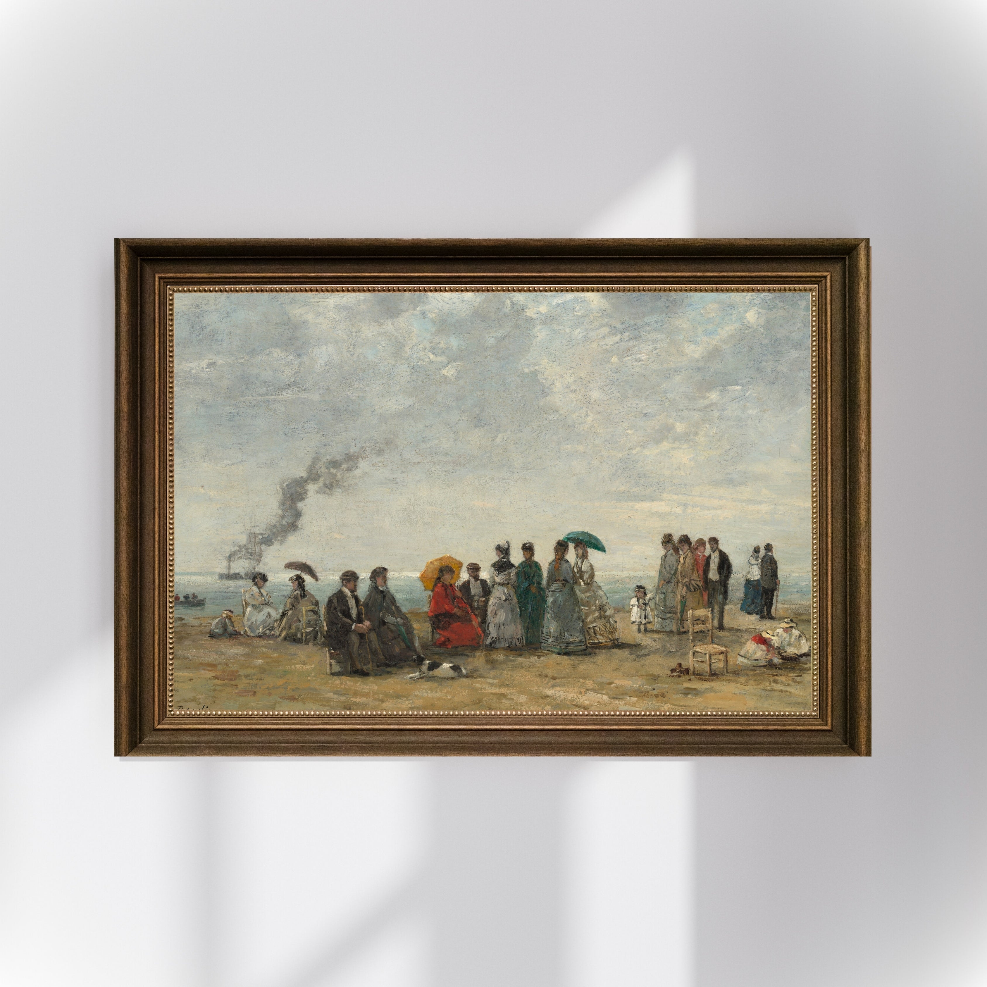 Eugène Boudin - Sahilde Figürler Fine Art Baskı